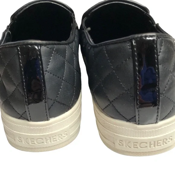 Skechers Double Up Street Slip On Sneakers Black Size 8 - Picture 6 of 10